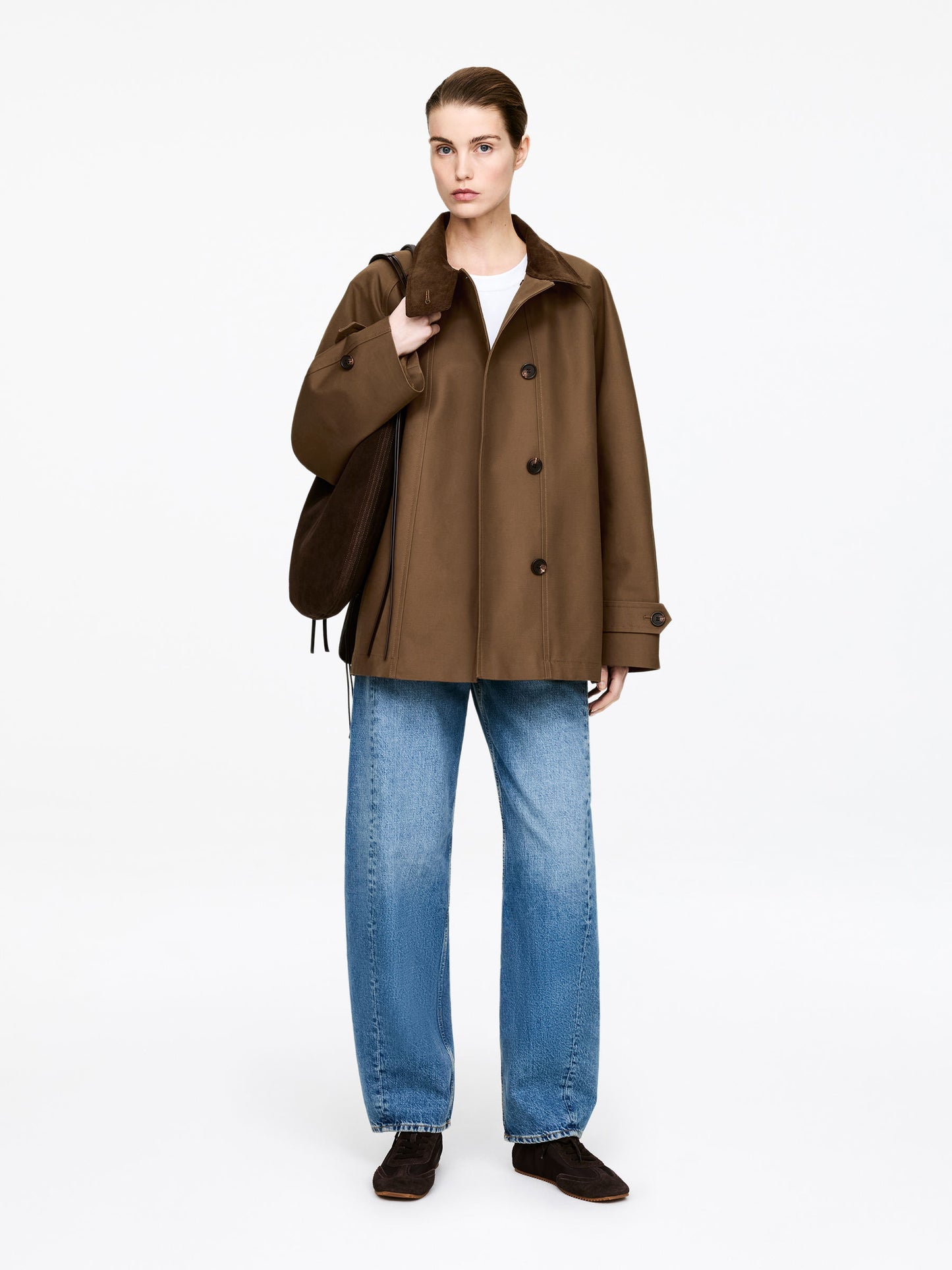 Corduroy-Collar Jacket