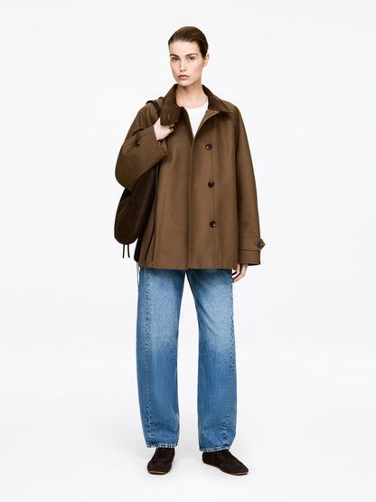 Corduroy-Collar Jacket