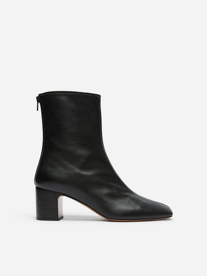 Leather Sock Ankle Boots