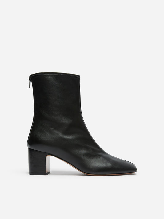 Leather Sock Ankle Boots
