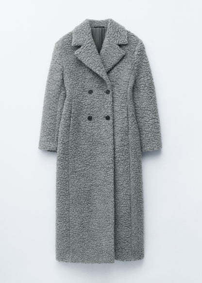 Wool Shearling Maxi Coat