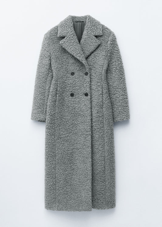 Wool Shearling Maxi Coat