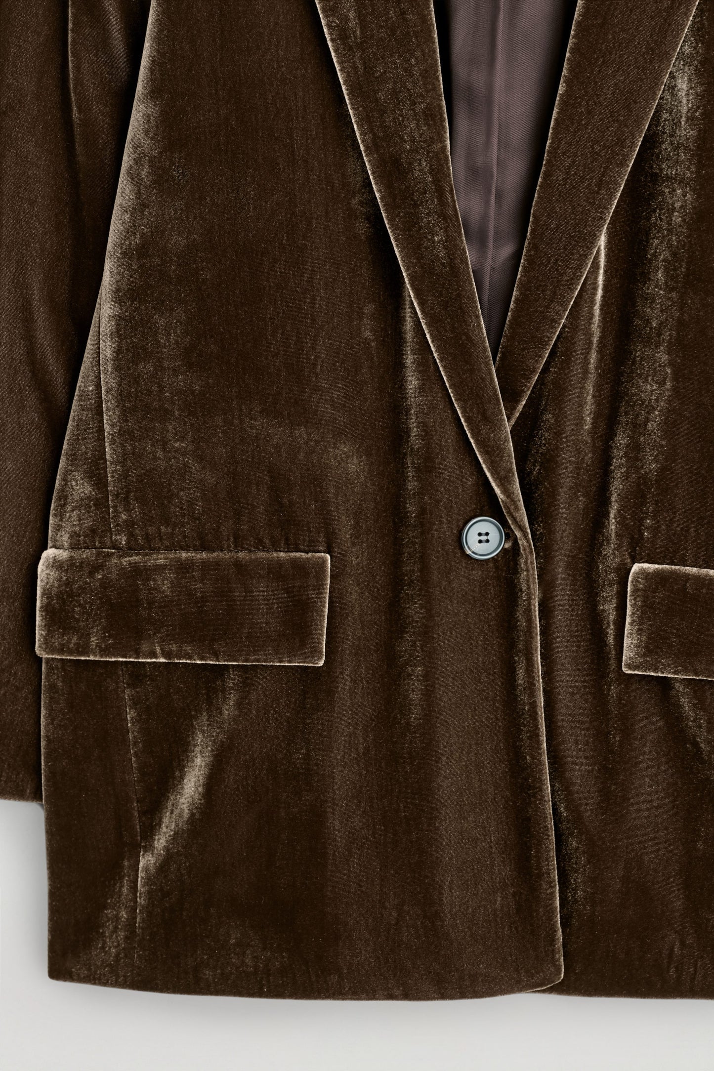 Single-Breasted Velvet Blazer
