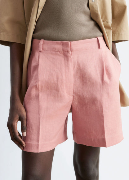 Tailored Linen Shorts