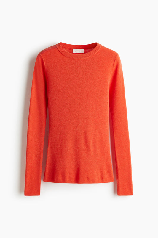 Fine-knit cashmere-blend top