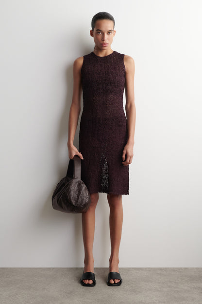 Textured-Leather Cylinder Clutch Bag