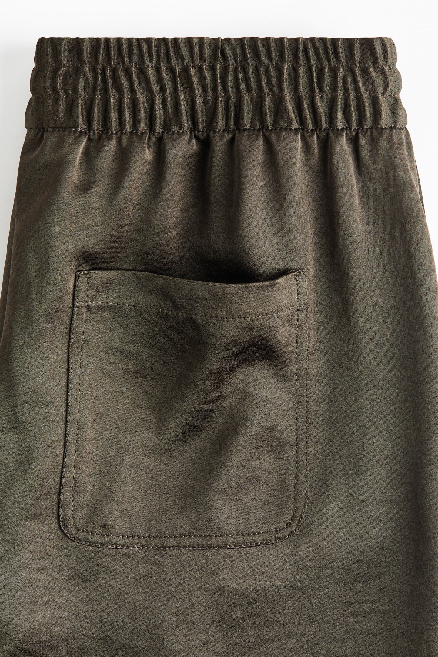 Flared satin trousers