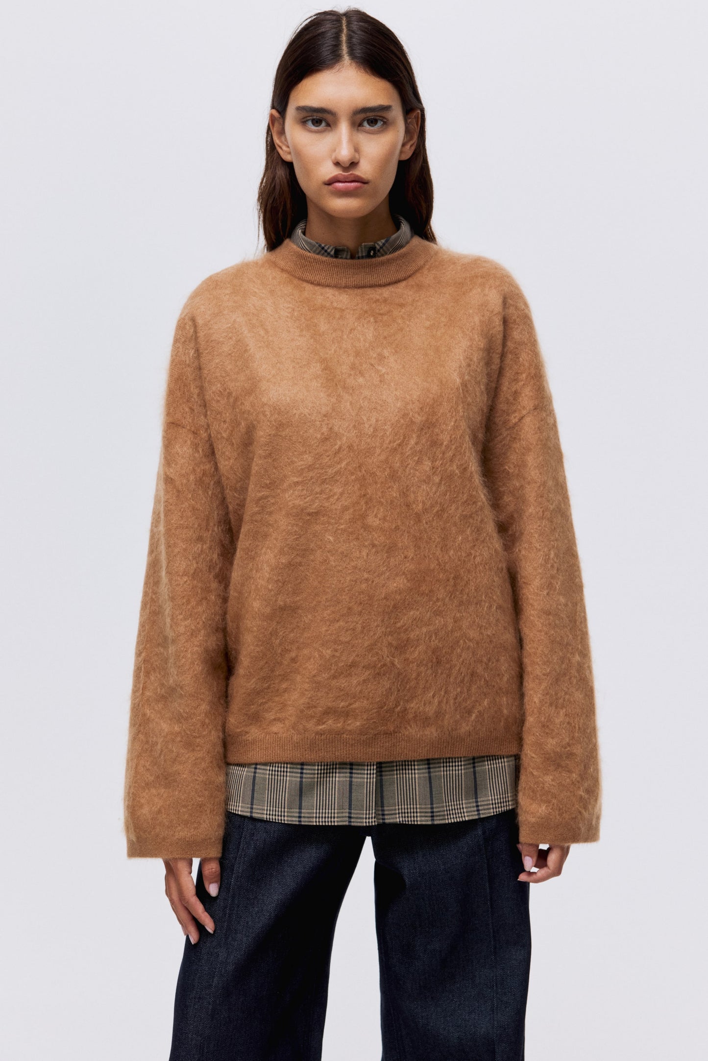 Brushed cashmere jumper