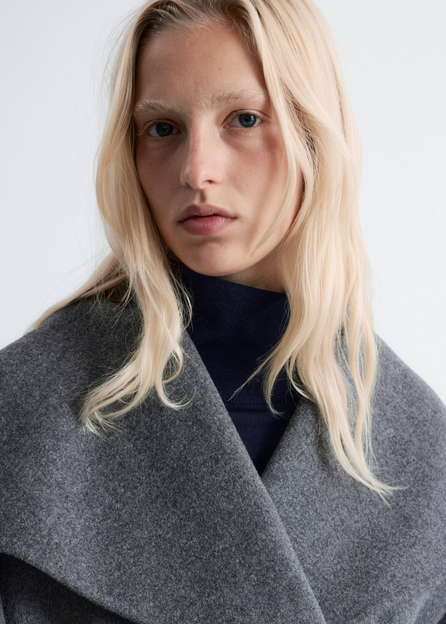 Shawl-Collar Wool Maxi Coat