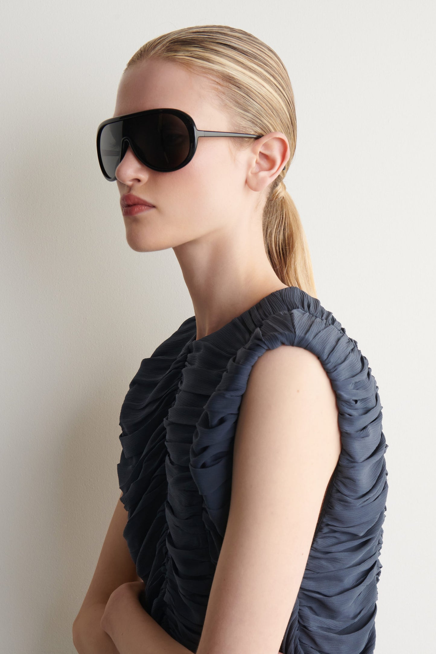 Gathered panelled dress