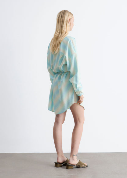 Printed Cowl-Neck Midi Dress