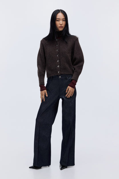 Mohair-blend cardigan