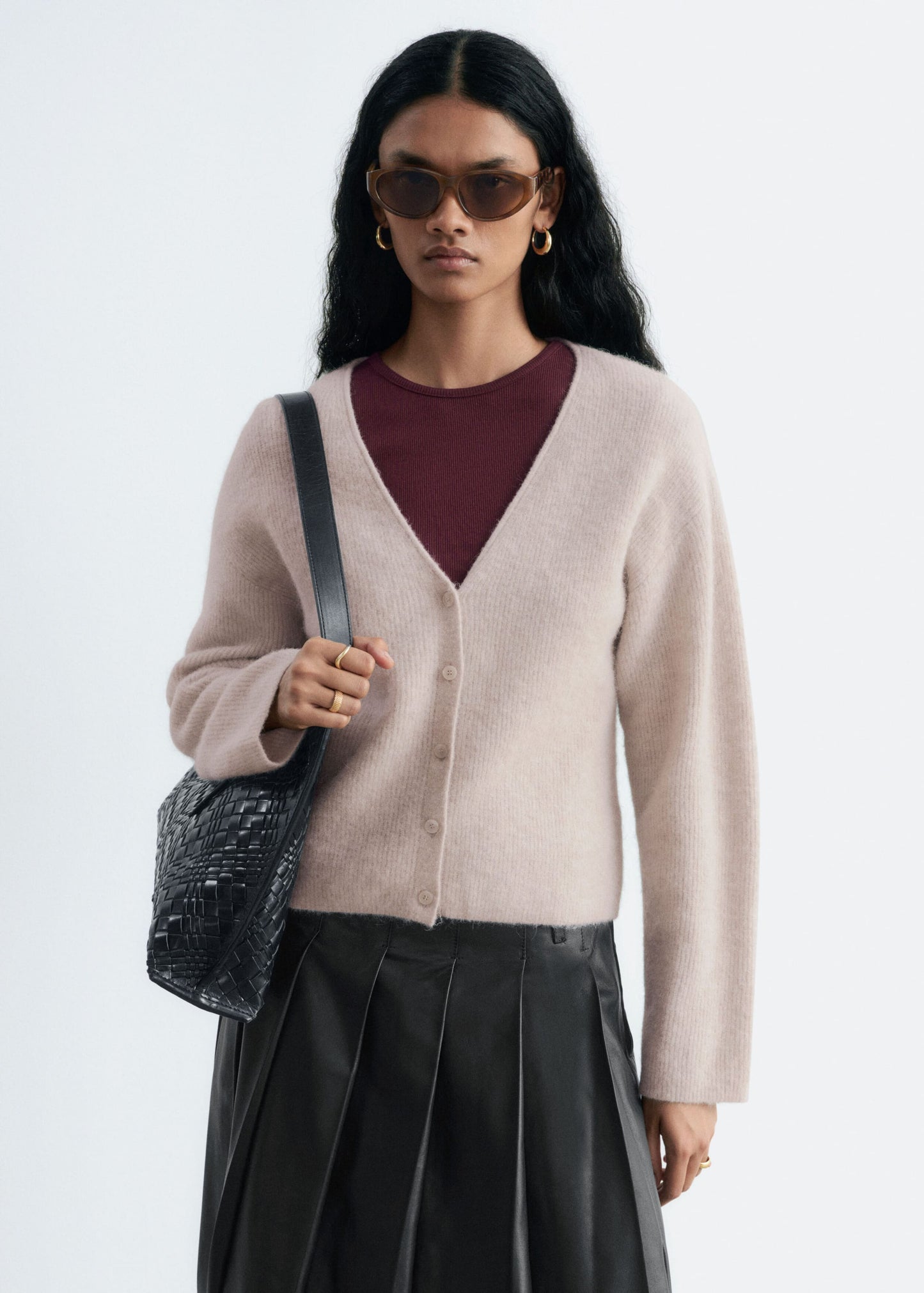 Alpaca-Blend Cardigan
