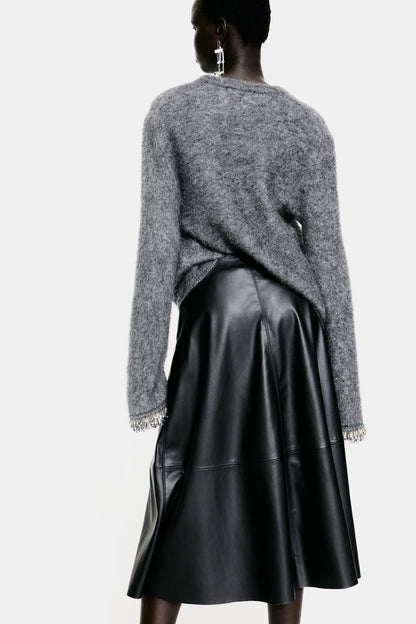 Coated A-line skirt