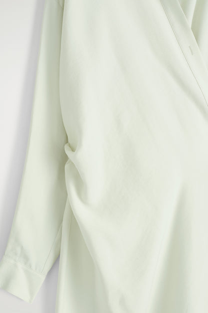 Wrap Midi Shirt Dress