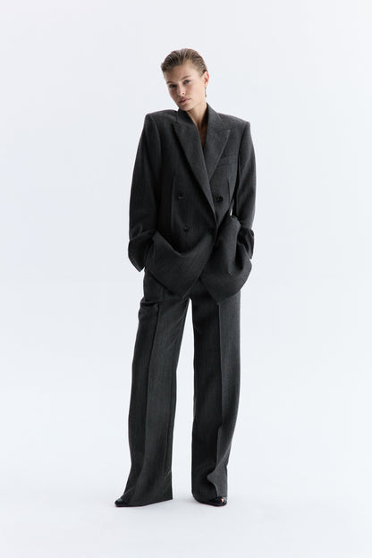 Double-breasted wool blazer