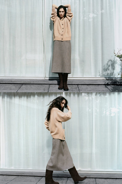 Oversized Cashmere-Blend Cardigan