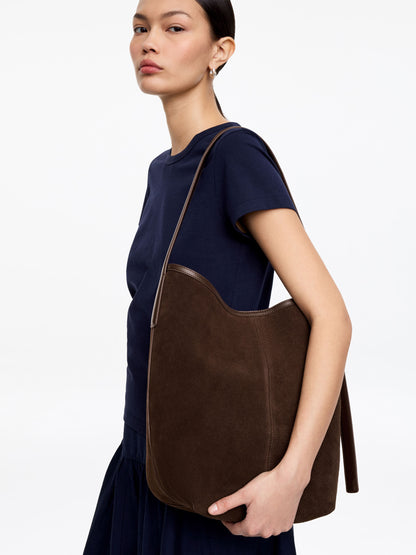 Suede Bucket Tote
