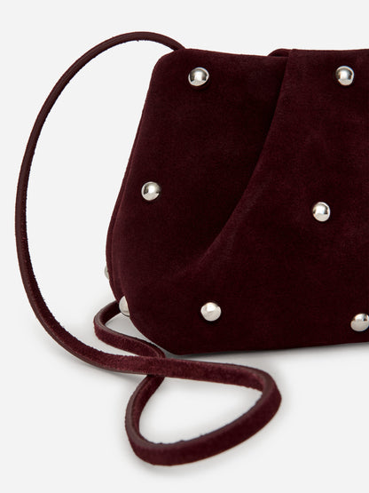 Studded Suede Clutch