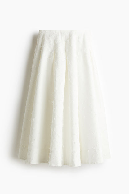 Fringed A-line skirt