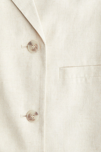 Linen-blend waistcoat
