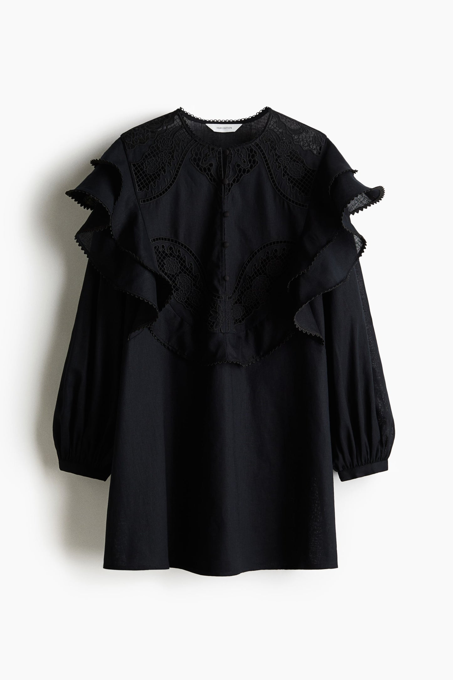 Linen-blend tunic dress