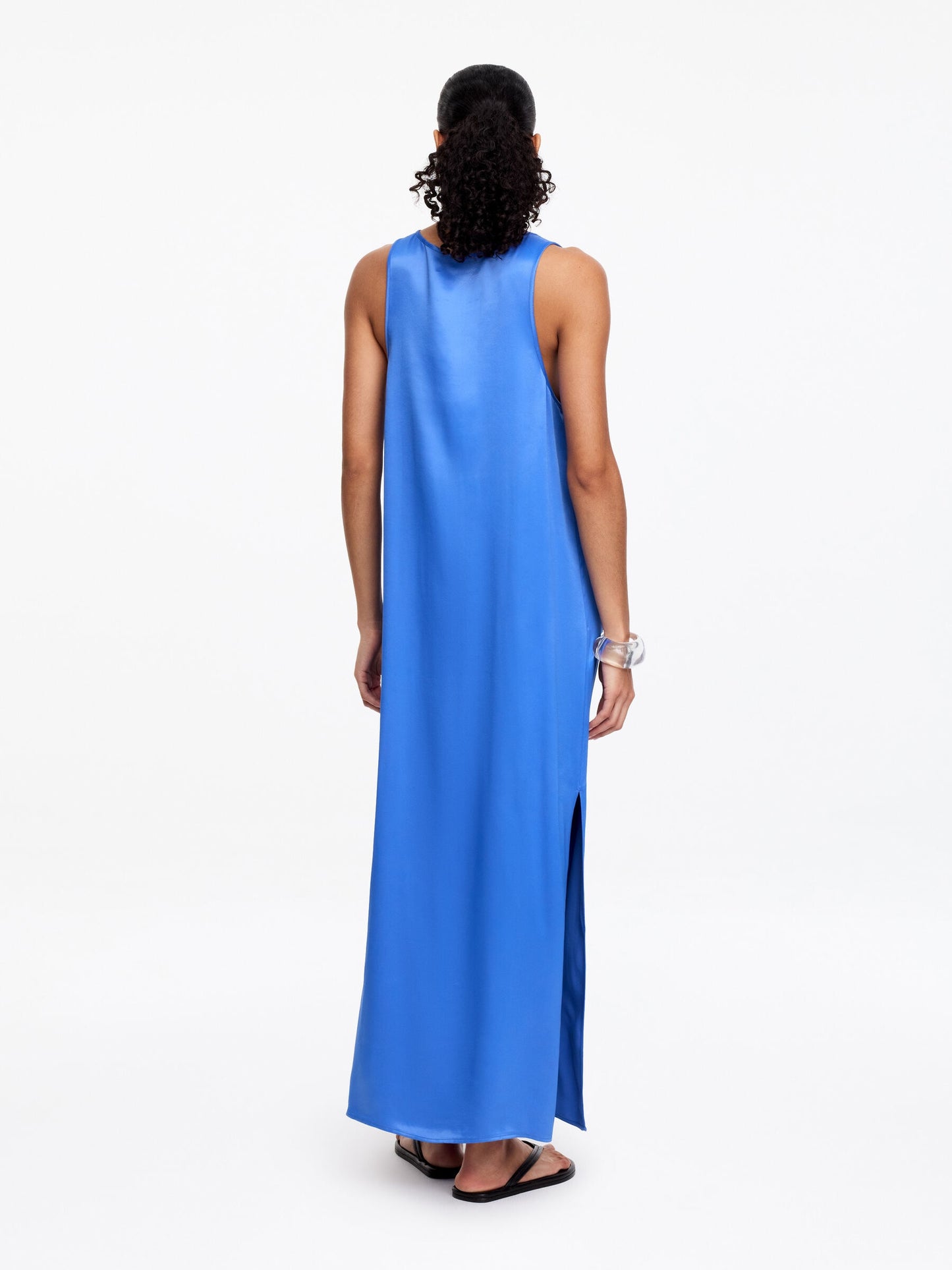 Sleeveless Satin Dress