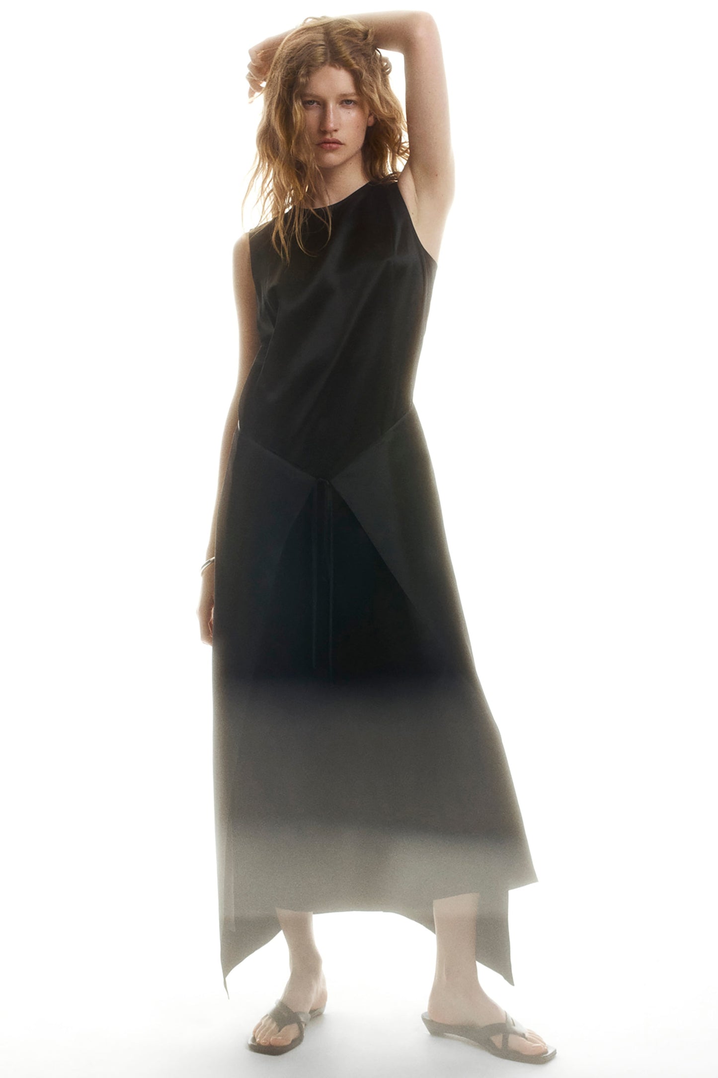 Wrap-Front Silk Maxi Dress