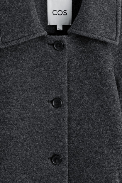 Sculpted Wool-Blend Coat