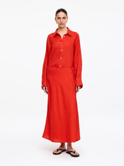 Linen Wrap Skirt