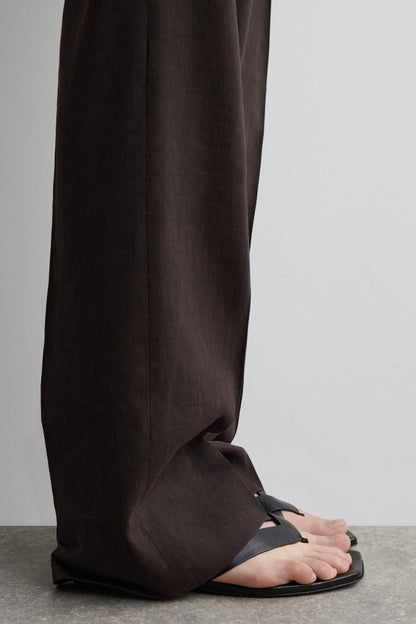 Crossover-Strap Kitten-Heel Sandals