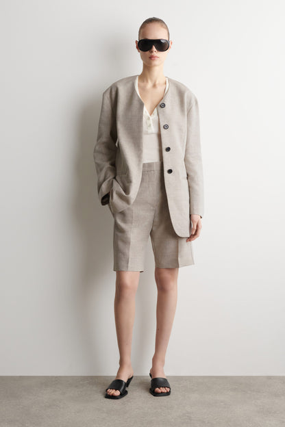 Tailored Linen Shorts