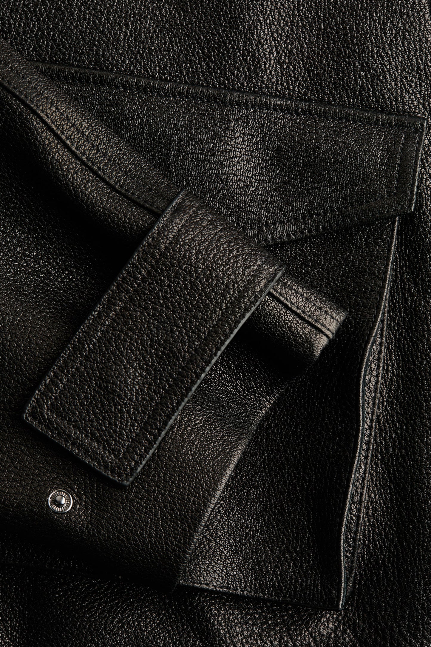 Peplum leather jacket