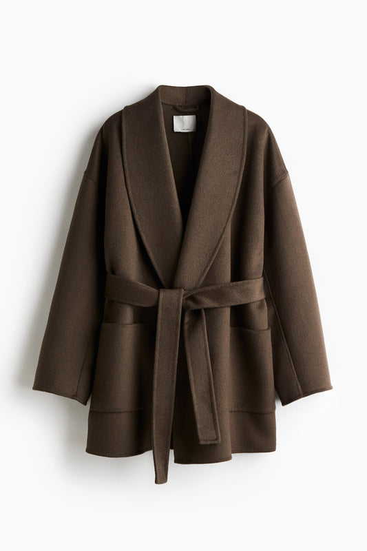 Handmade wool-blend coat
