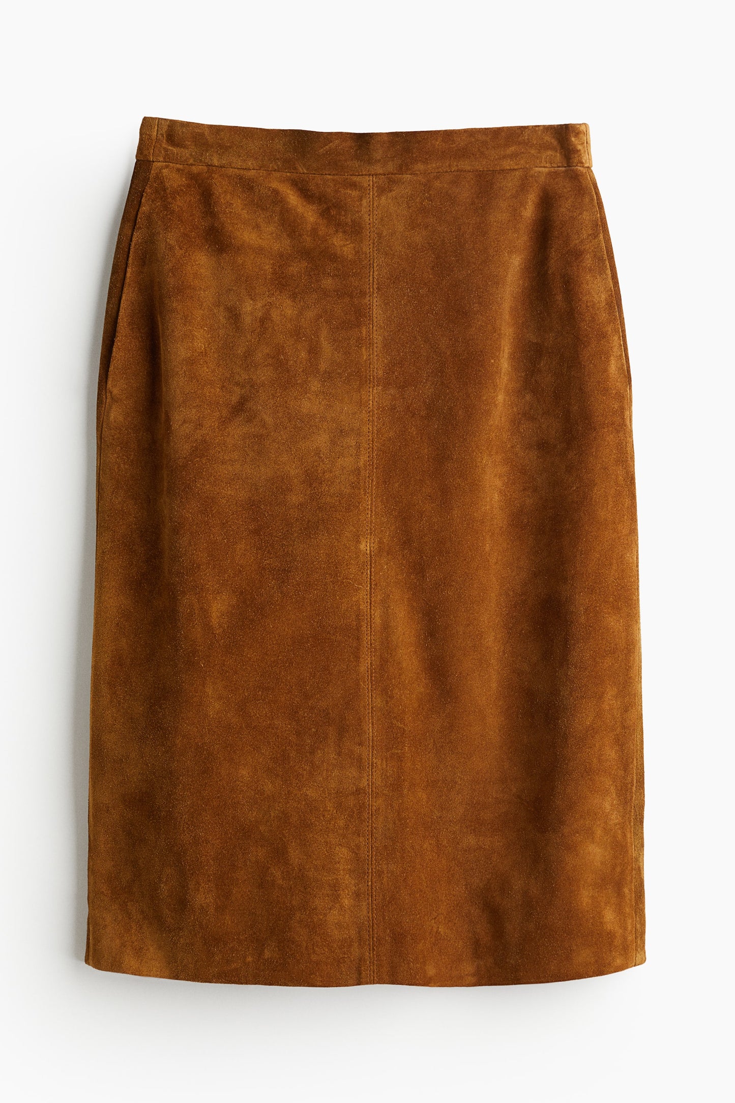 Suede pencil skirt