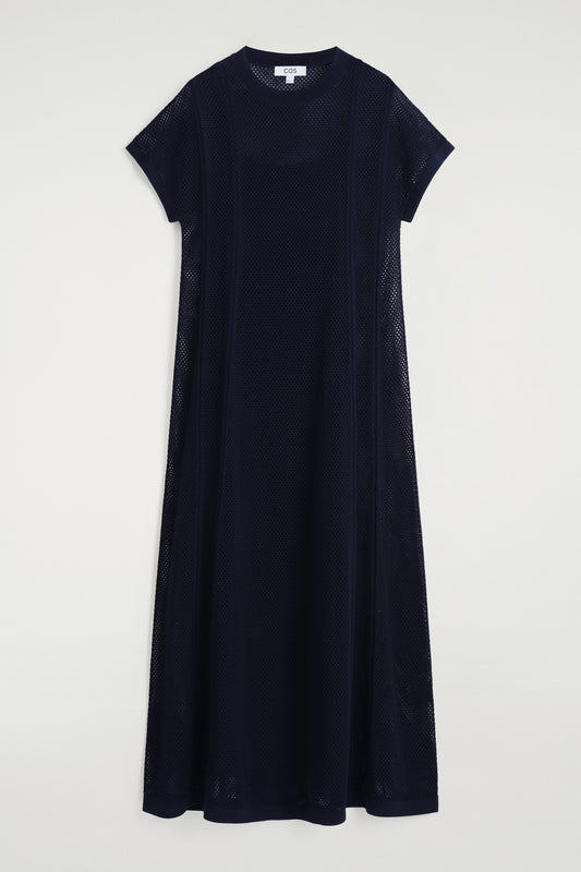 Pointelle-Knit Cotton Maxi Dress