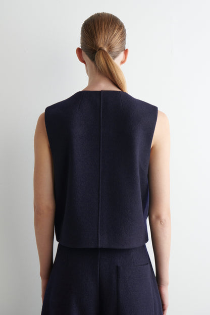 Boiled Merino Wool Waistcoat