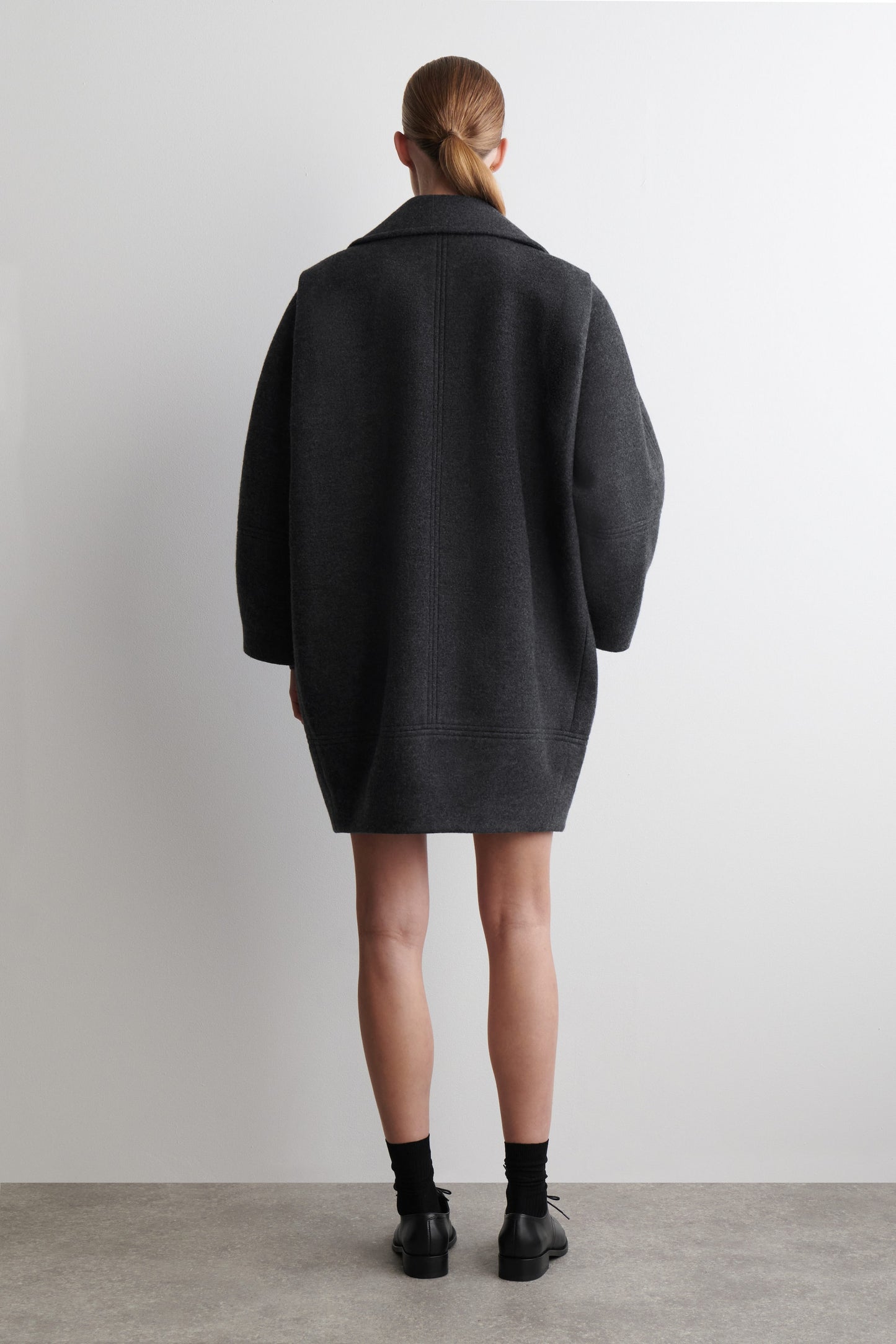 Sculpted Wool-Blend Coat