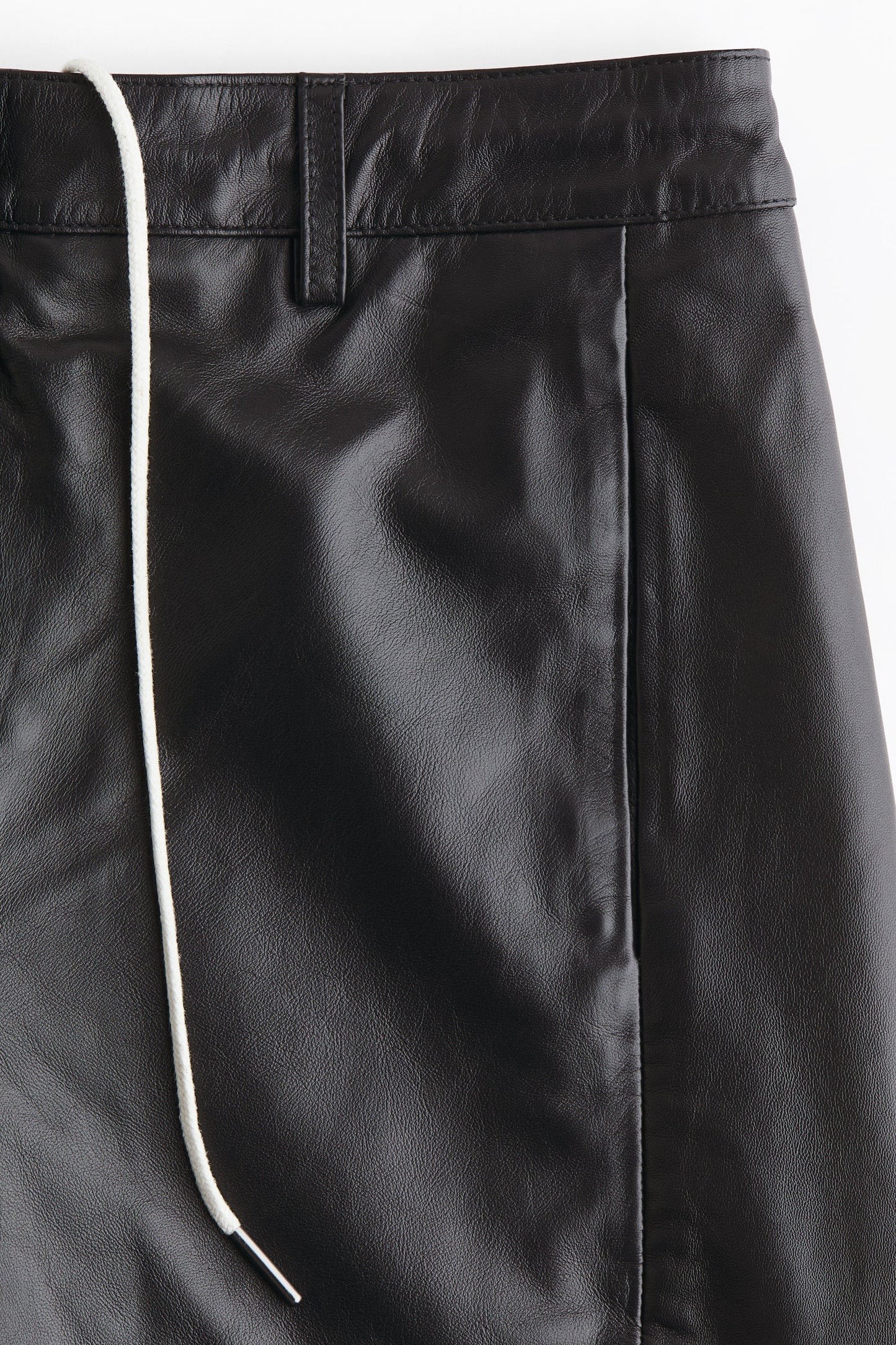 Leather Bermuda shorts