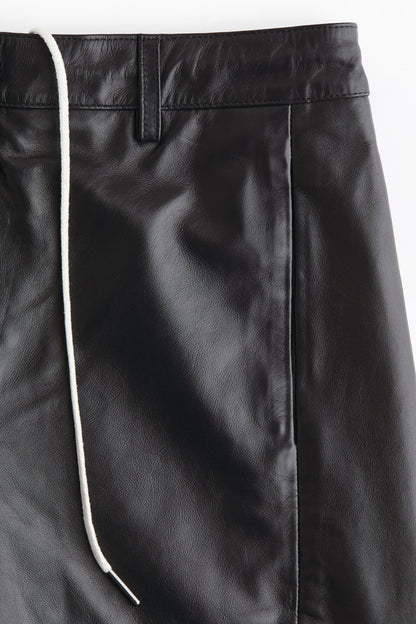 Leather Bermuda shorts