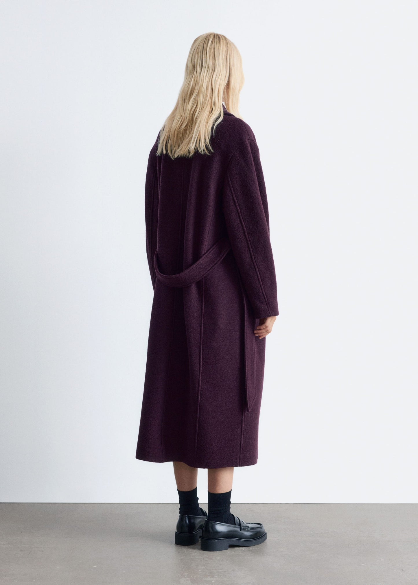 Voluminous Belted Wool Coat