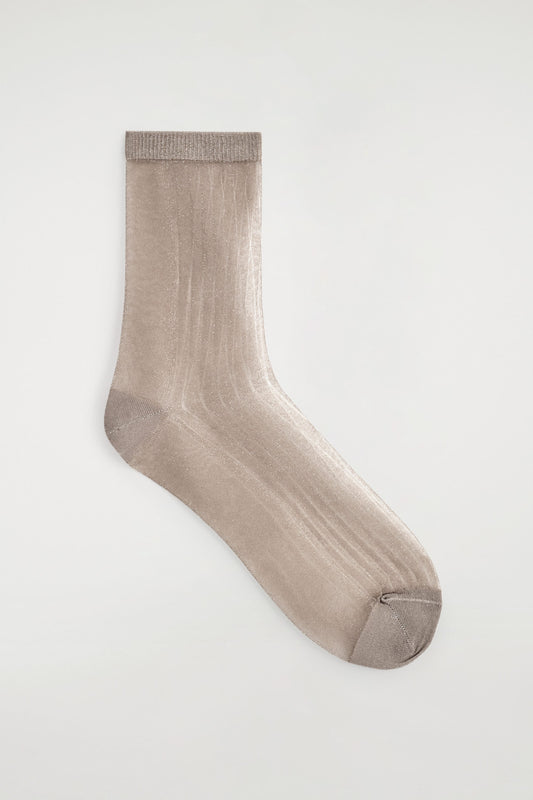 Ribbed Sheer Socks