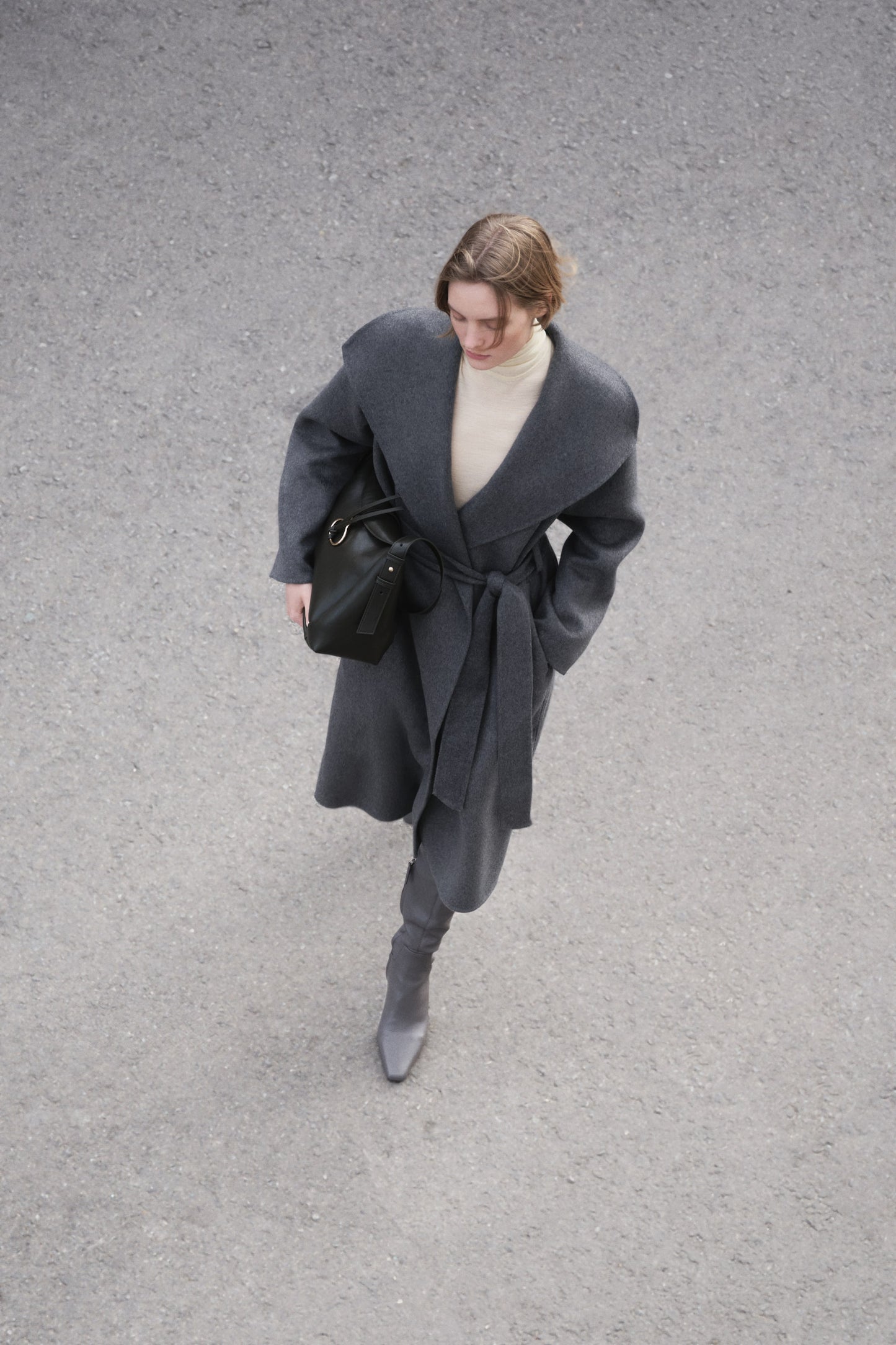 Handmade wool-blend coat