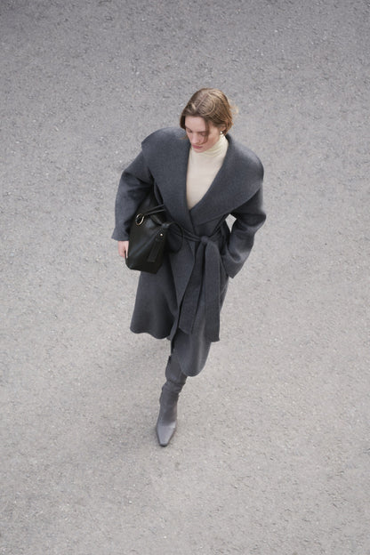 Handmade wool-blend coat