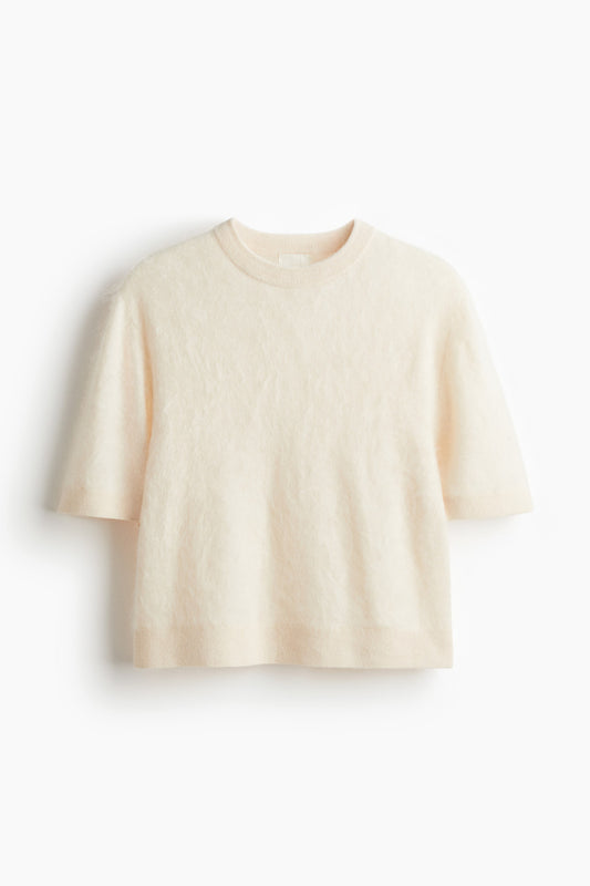 Brushed cashmere top