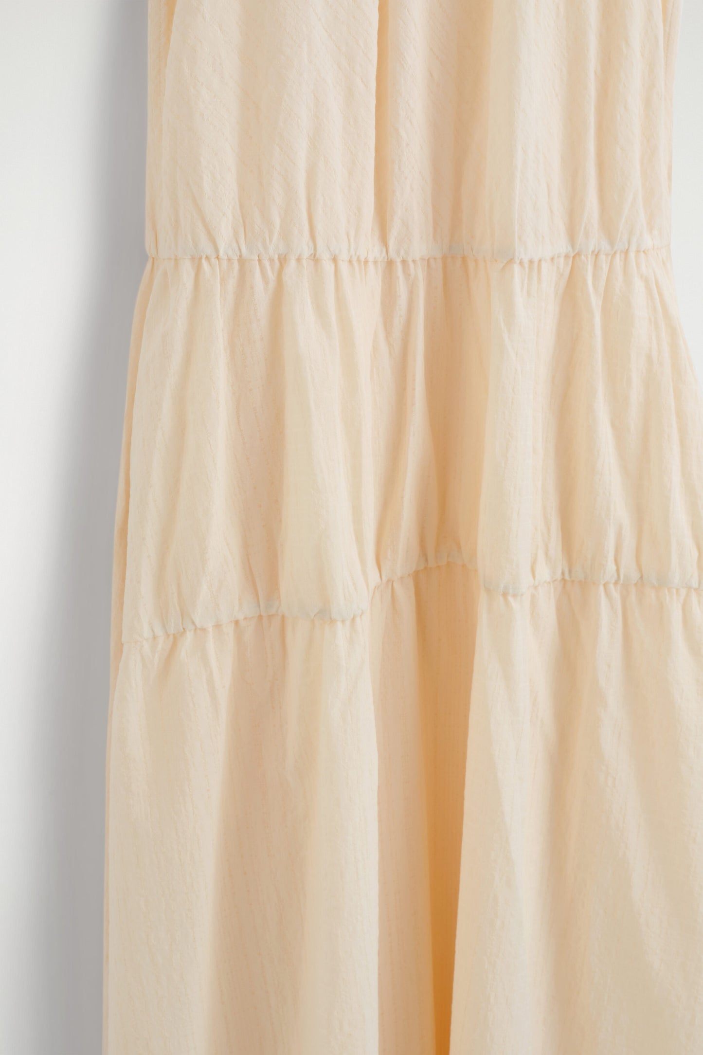Gathered Tiered Cotton Maxi Dress