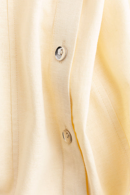 Linen-blend dress
