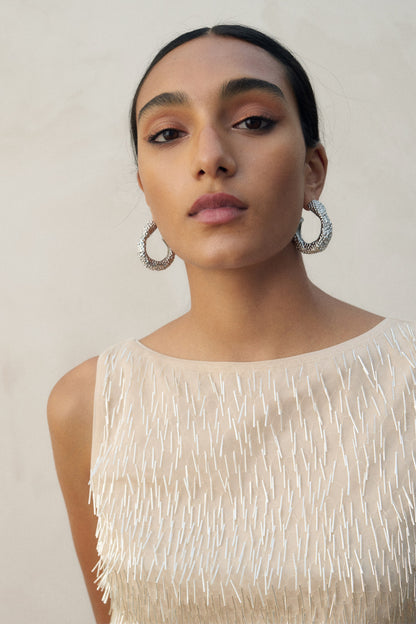 Embellished cropped top