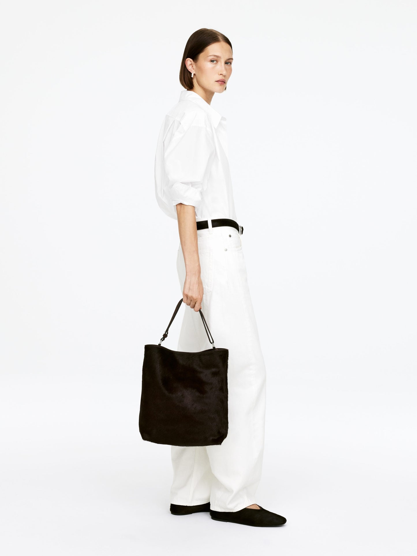 Leather-Suede Tote Bag