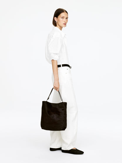 Leather-Suede Tote Bag